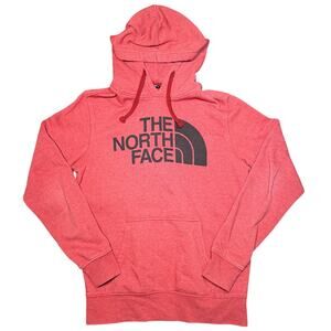 The North Face Hoodie Medium Red Logo Pullover Sweatshirt Mens